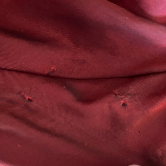 Kay Unger Metallic Red Chiffon Halter Ball Gown - Size 4 - Picture 11 of 12